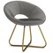 Simpli Home Barrett Accent Chair Grey Velvet Fabric Upholstered Entryway Modern